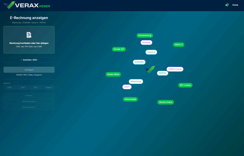 VERAX Viewer – visuelle Ansicht einer E-Rechnung